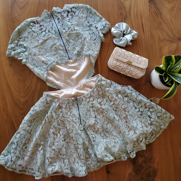 Bebe Cut-out Lace Mini Dress - Picture 6 of 10